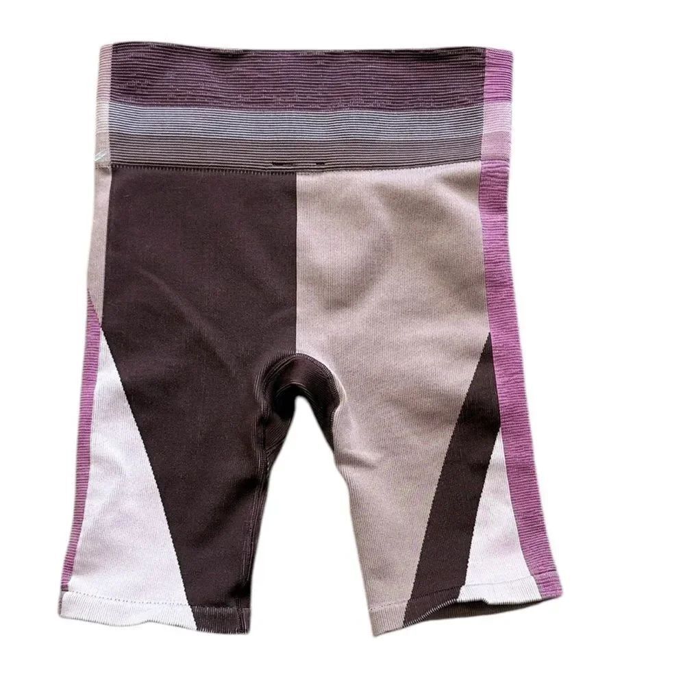 Nike Brown & Purple Colorblock Biking Skorts